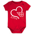 Dayton Flyers Love Heart Baby Bodysuit