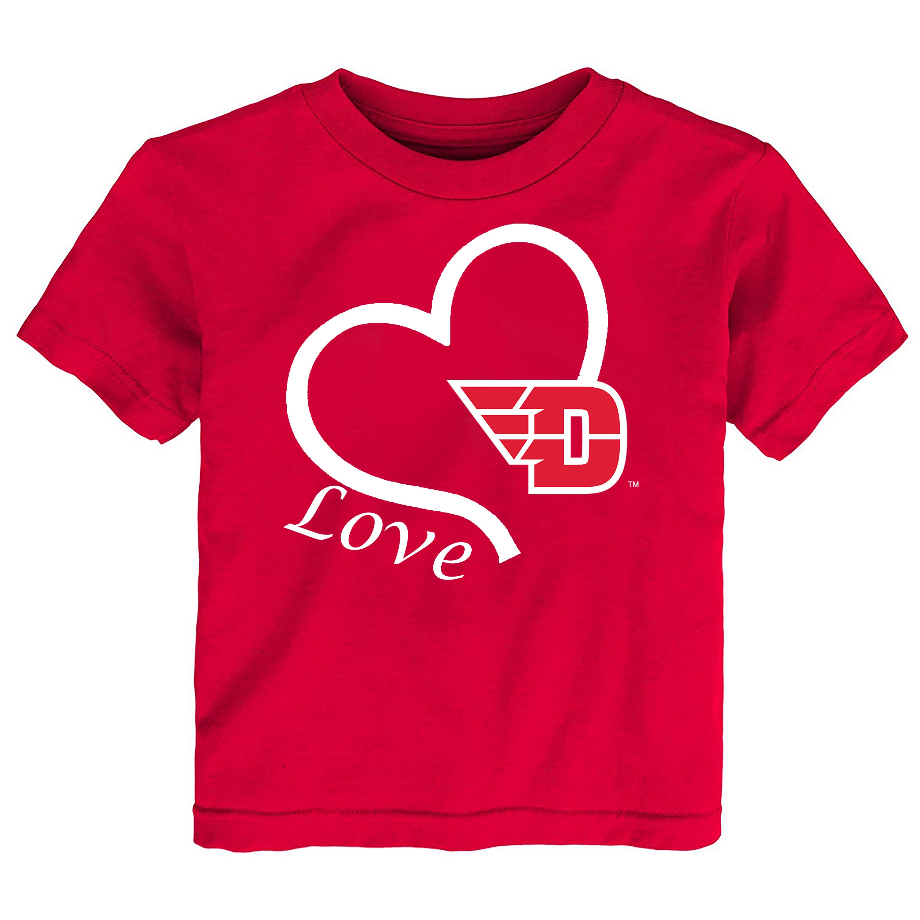 Dayton Flyers Love Heart Baby/Toddler/Youth T-Shirt