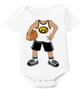 Iowa Hawkeyes Heads Up! Basketball Player Baby Bodysuit