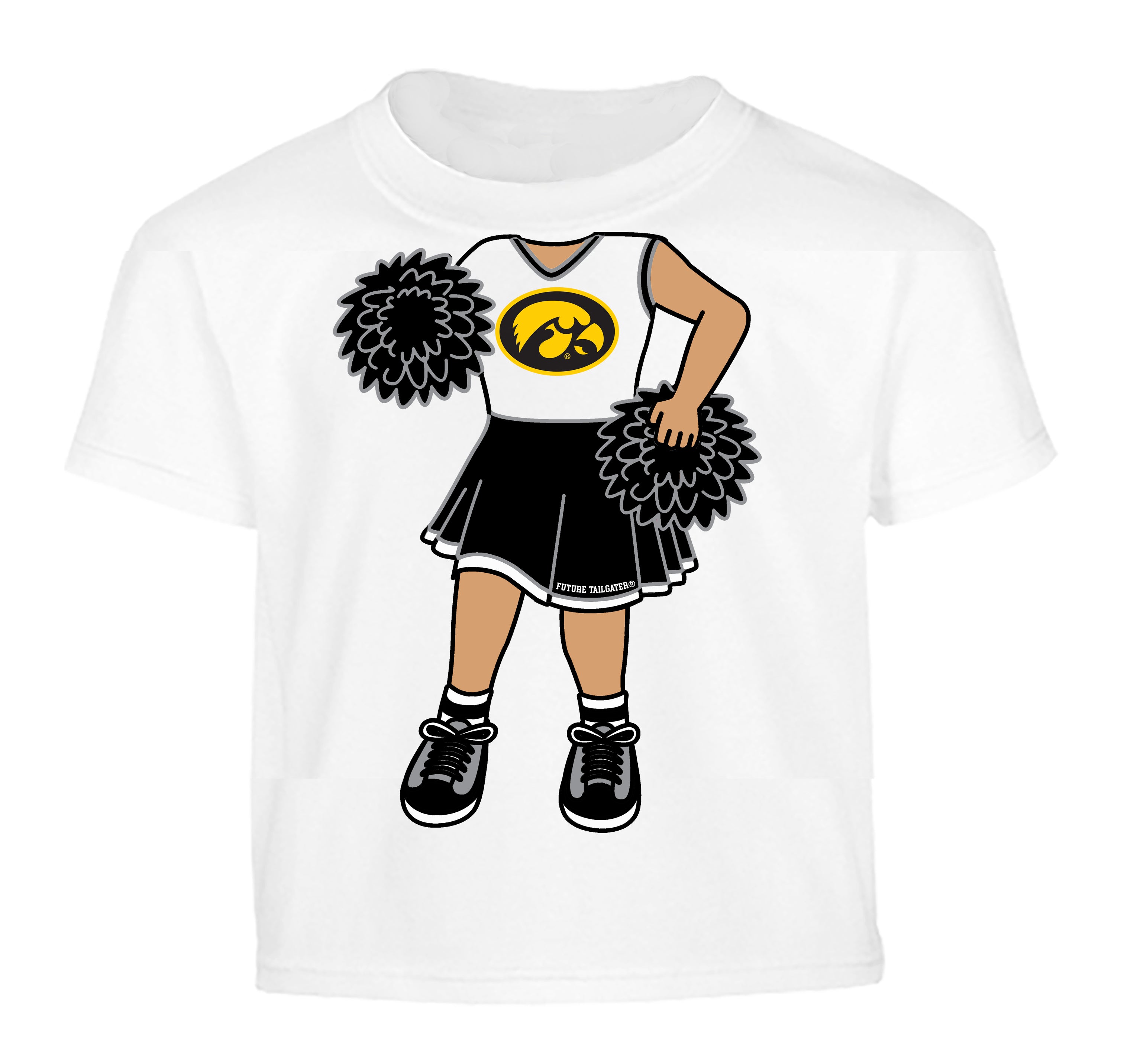 Iowa Hawkeyes Heads Up! Cheerleader Baby/Toddler/Youth T-Shirt