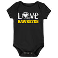 Iowa Hawkeyes Doodle Art Baby Bodysuit