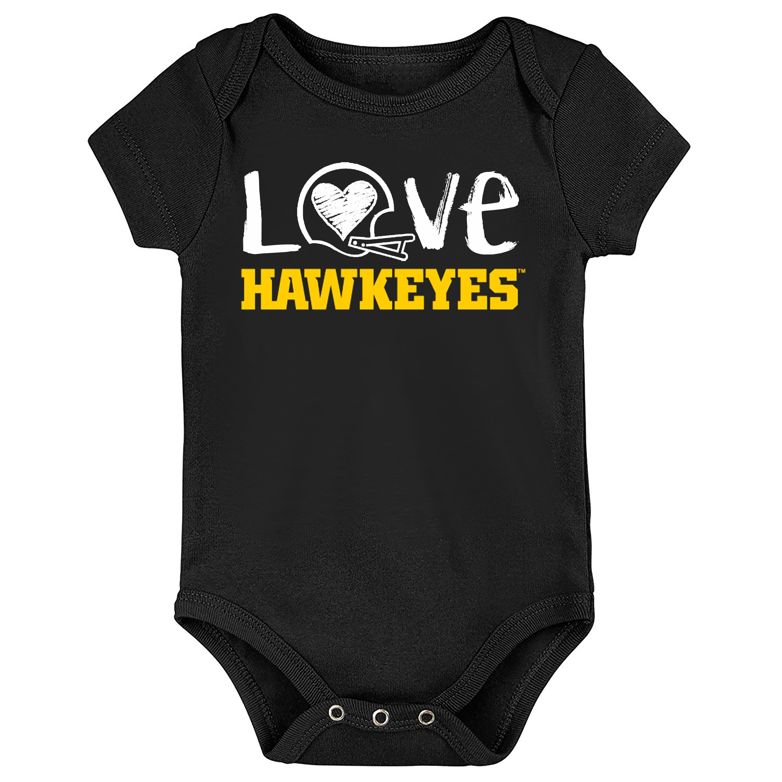 Iowa Hawkeyes Doodle Art Baby Bodysuit