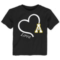 Appalachian State Mountaineers Love Heart Baby/Toddler/Youth T-Shirt