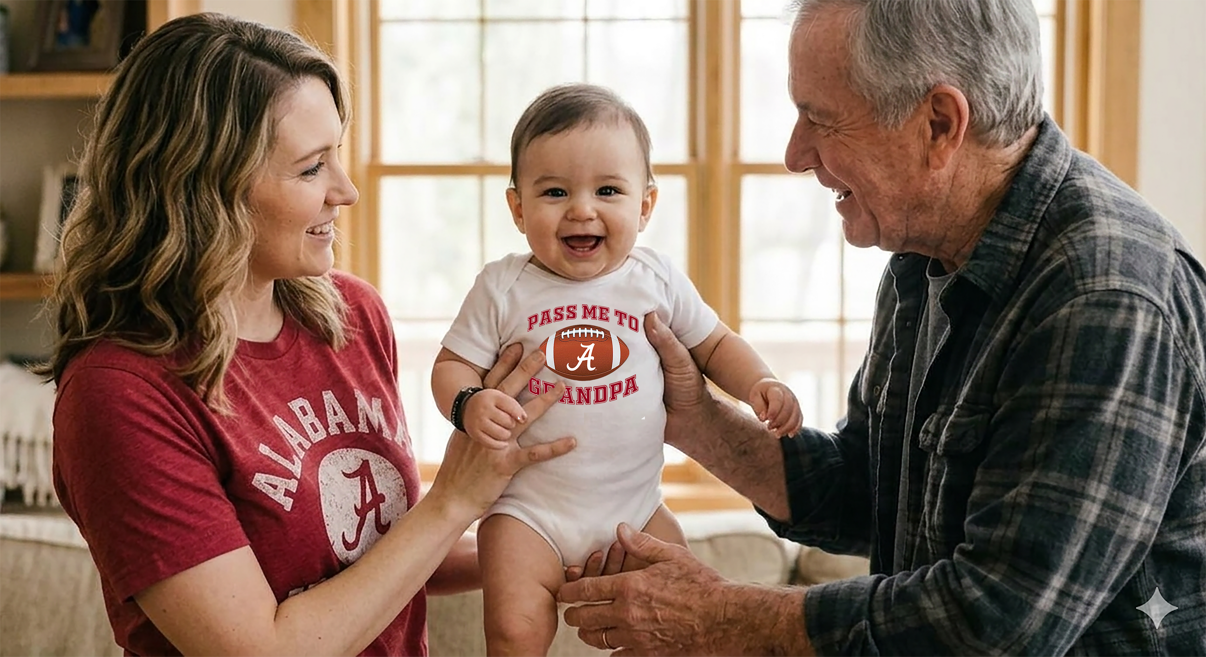 Alabama Crimson Tide Pass Me to GrandPA, & Other Loved Ones Baby Bodysuit