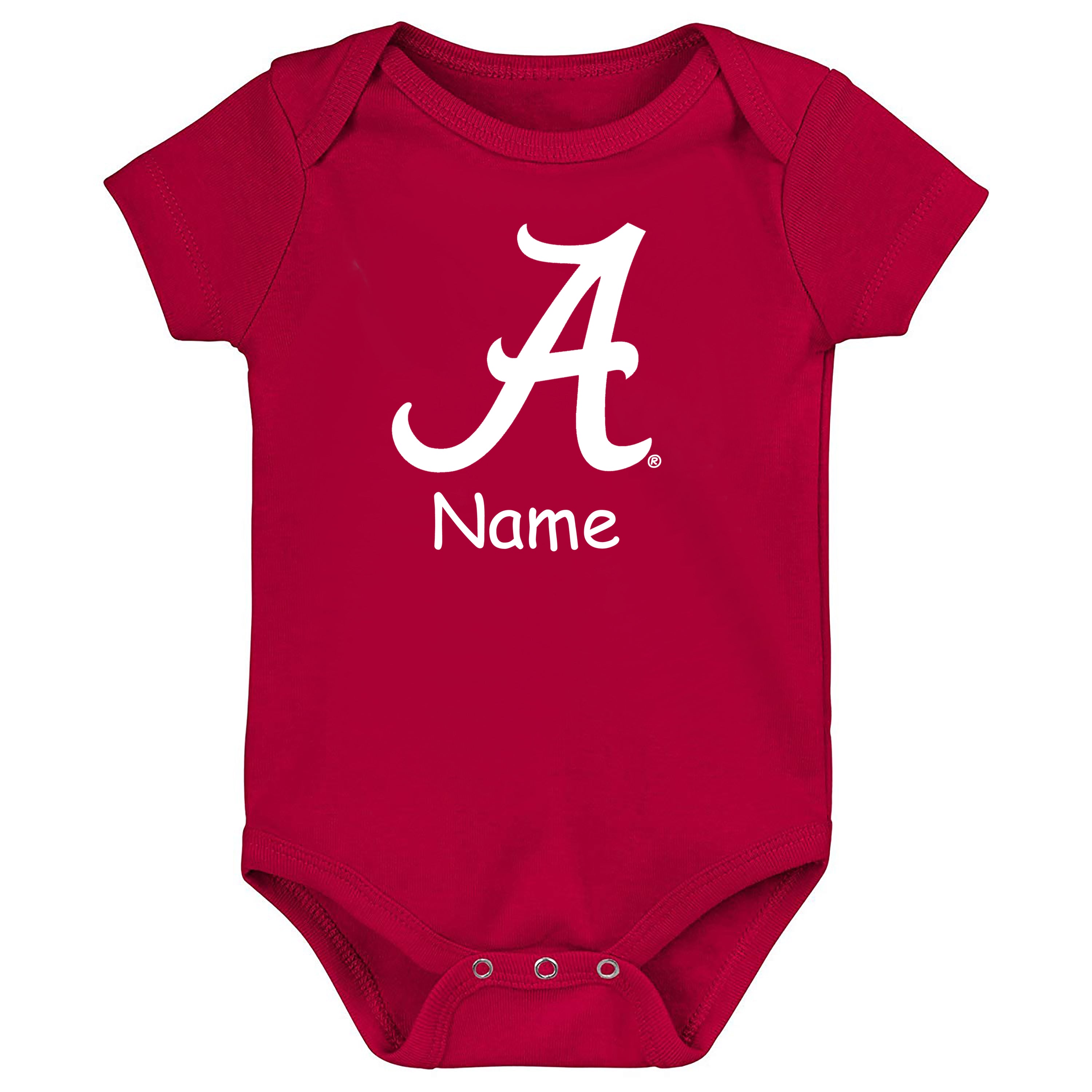 Alabama Crimson Tide LOGO Baby Bodysuit - Personalized