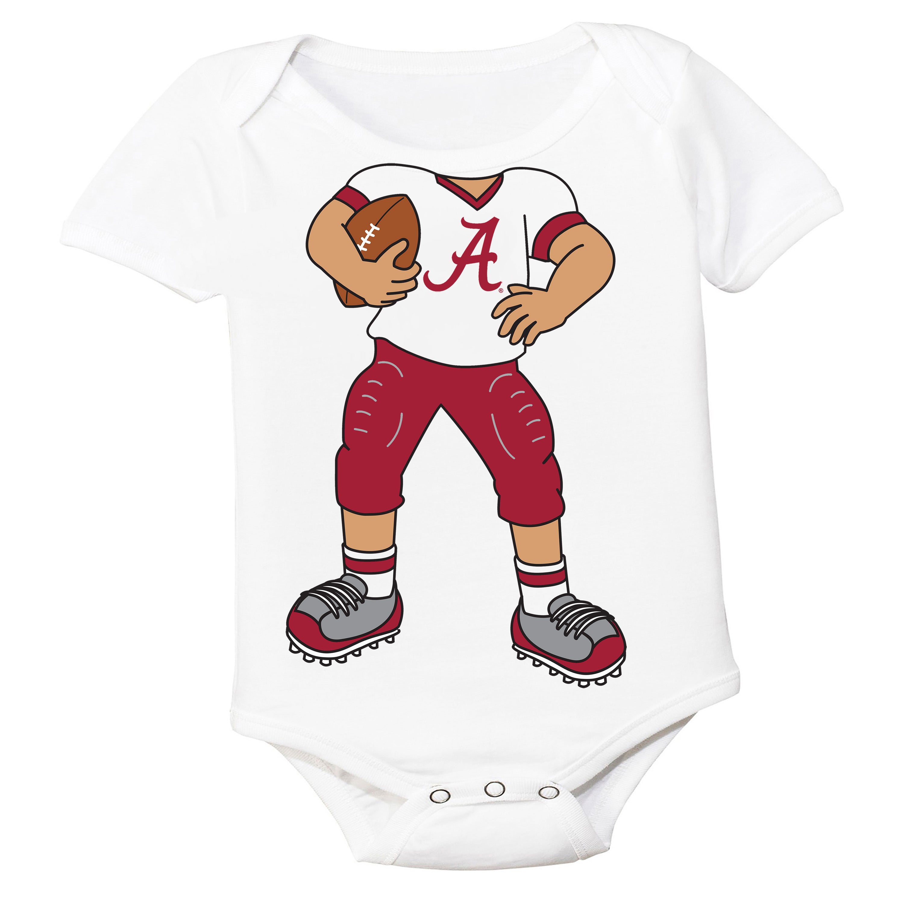 Alabama Crimson Tide Heads Up! Football Player Baby Bodysuit