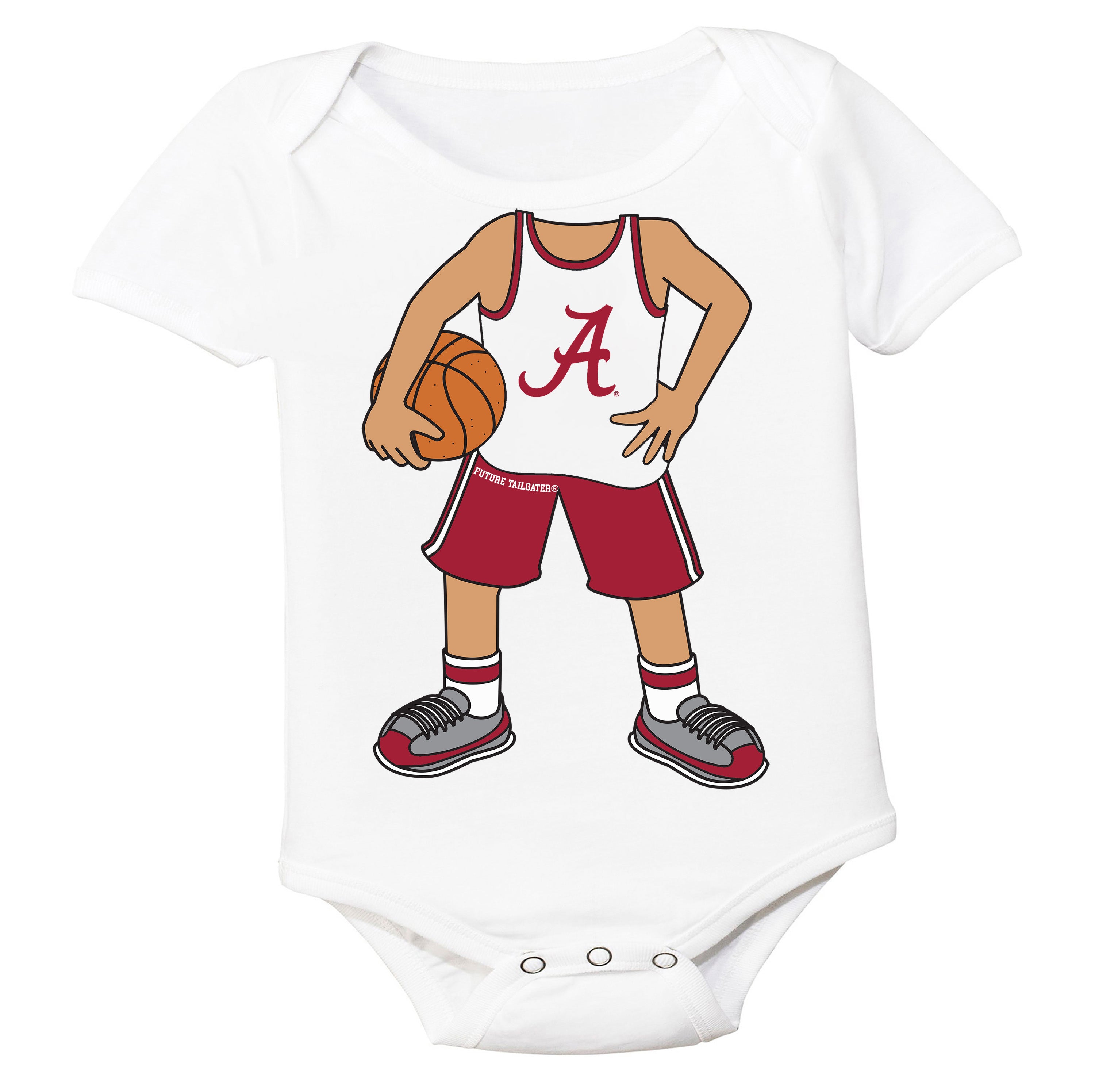 Alabama Crimson Tide Heads Up! Basketball Player Baby Bodysuit