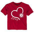 Alabama Crimson Tide Love Heart Baby/Toddler/Youth T-Shirt